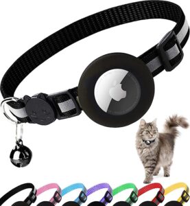 Apple air tag collar with bell