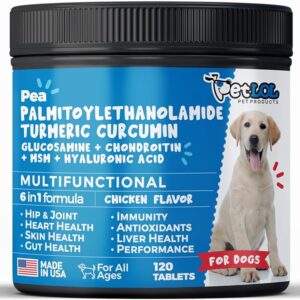 Turmeric Curcumin for Dogs + Palmitoylethanolamide Micronized Pea 99%: